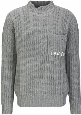 19V69 ITALIA Sveter 'Areo'  sivá melírovaná / biela