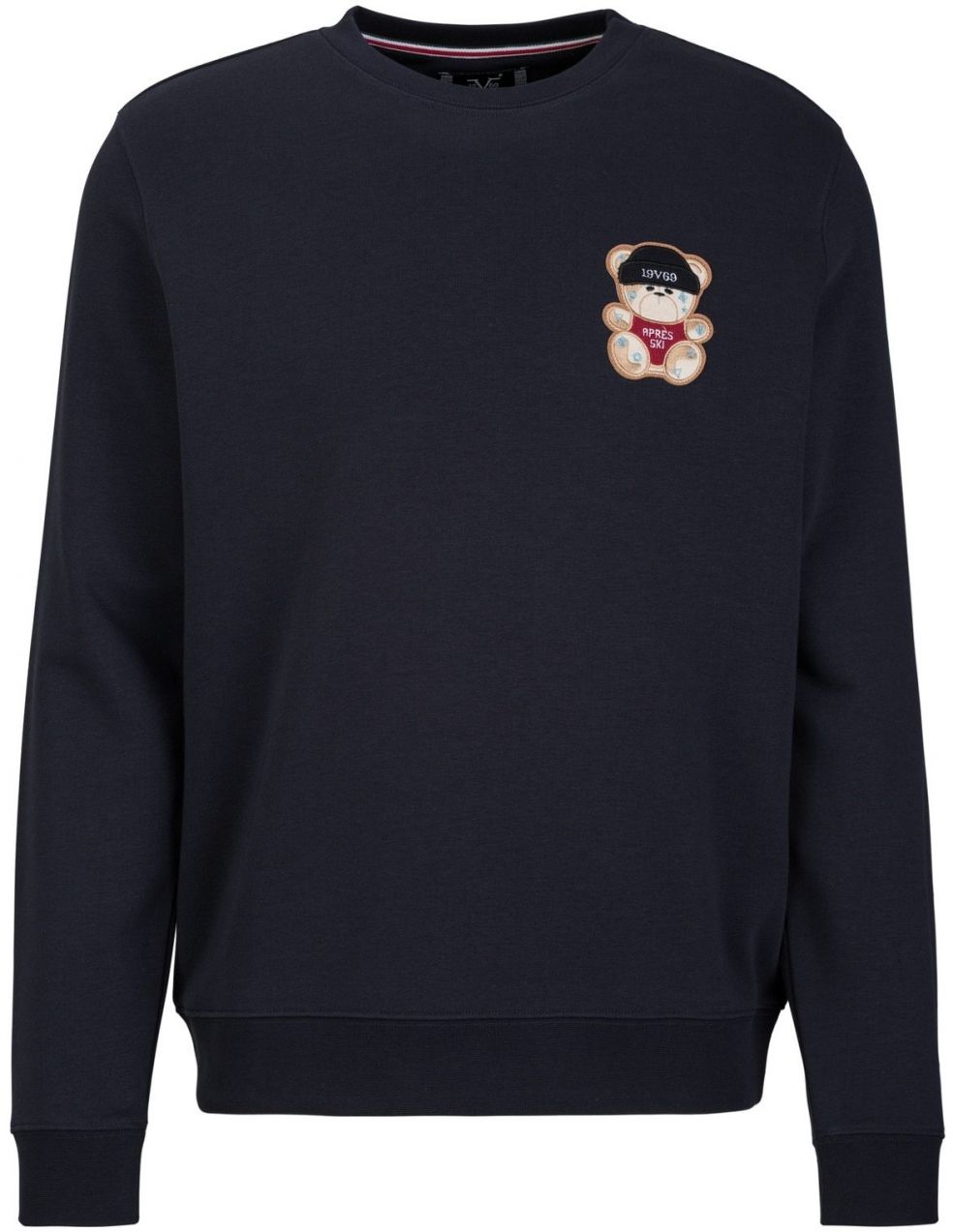 19V69 ITALIA Mikina 'Nico Aprés Ski'  béžová / námornícka modrá / červená