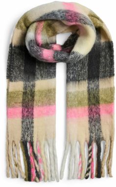 PIECES Šál 'PCMAYA'  pastelovo žltá / olivová / svetloružová / čierna