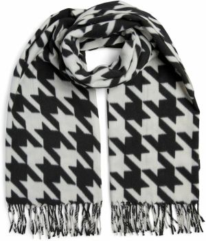 PIECES Šál 'PCMAXIE'  čierna / biela