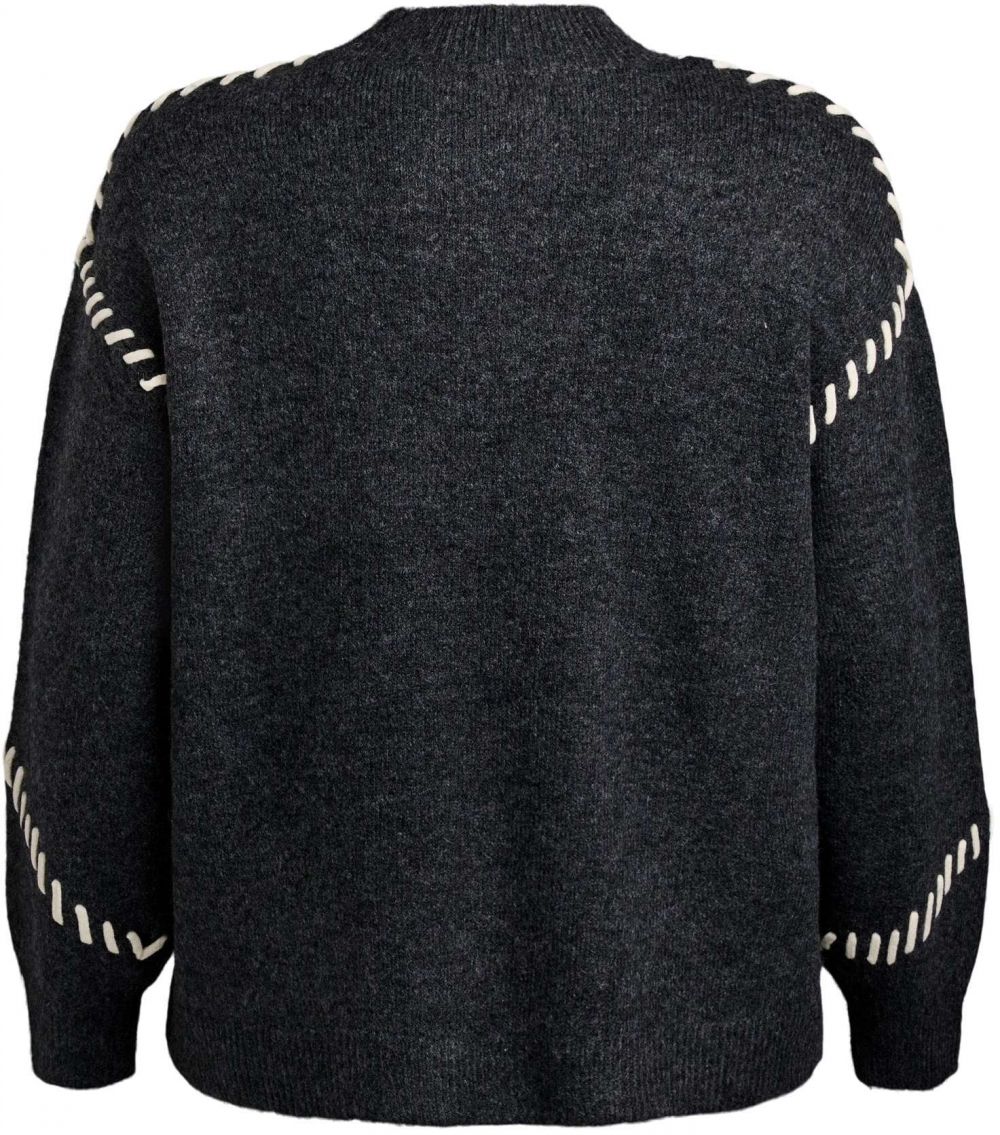 Zizzi Sveter  tmavosivá / biela