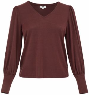 WE Fashion Blúzka  vínovo červená