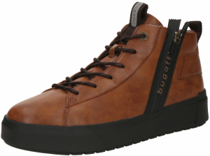 bugatti Šnurovacie čižmy  koňaková / čierna