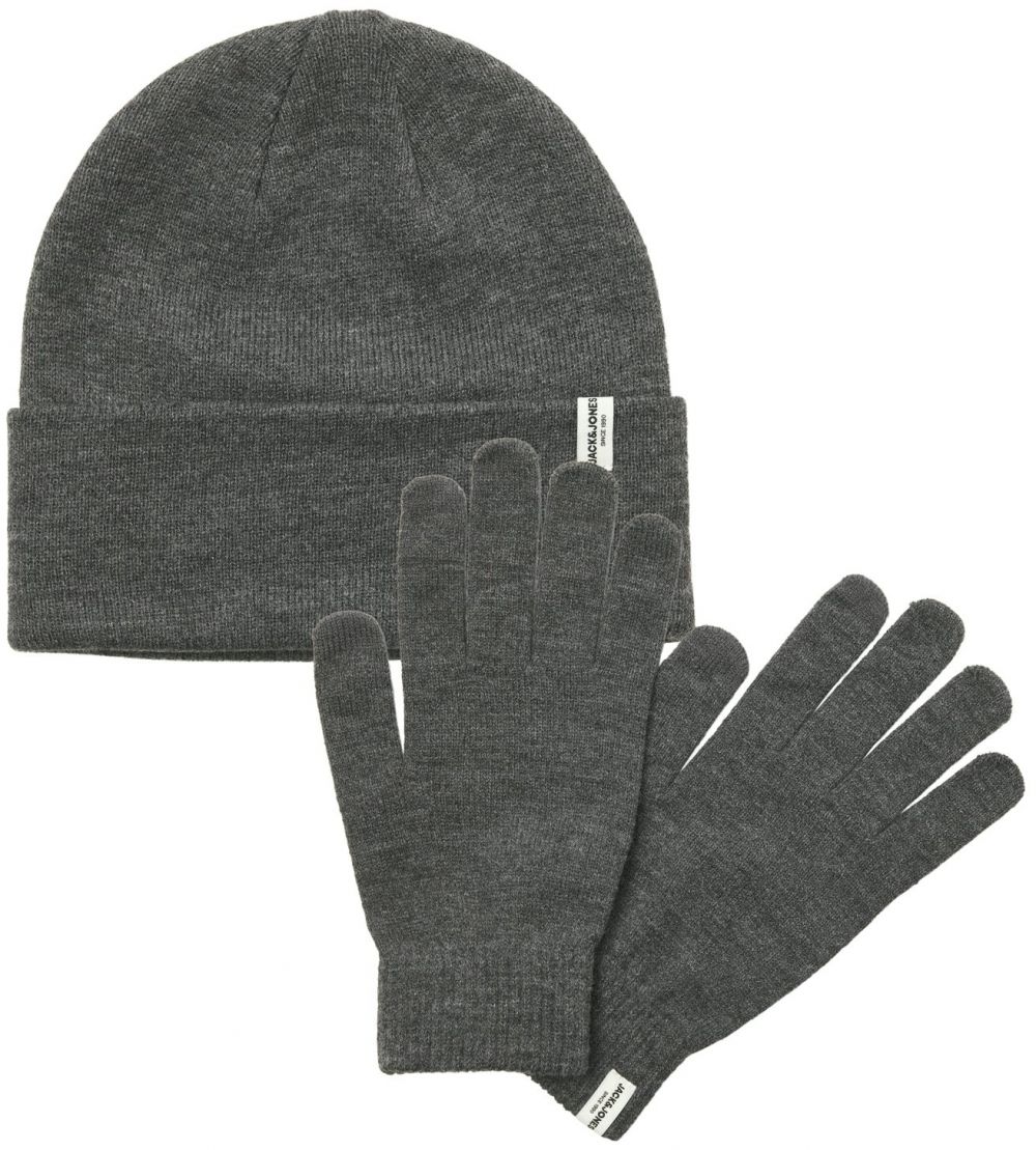 JACK & JONES Čiapky 'JACCOOPER'  tmavosivá