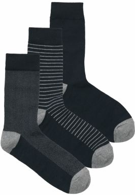 JACK & JONES Ponožky  tmavomodrá / sivá