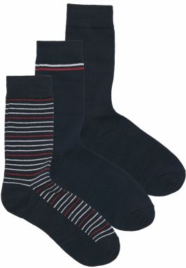 JACK & JONES Ponožky  tmavomodrá / tmavočervená / biela