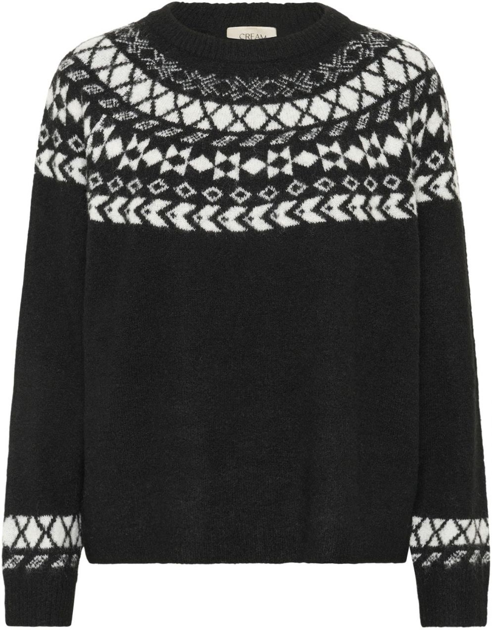 Cream Sveter 'Cherrie'  čierna / biela