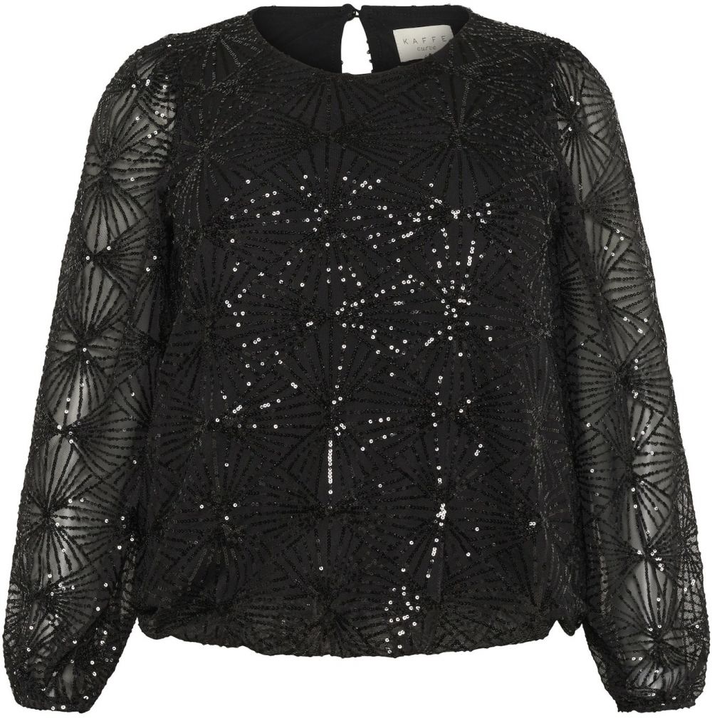 KAFFE CURVE Blúzka 'KCMinna'  čierna