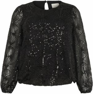 KAFFE CURVE Blúzka 'KCMinna'  čierna