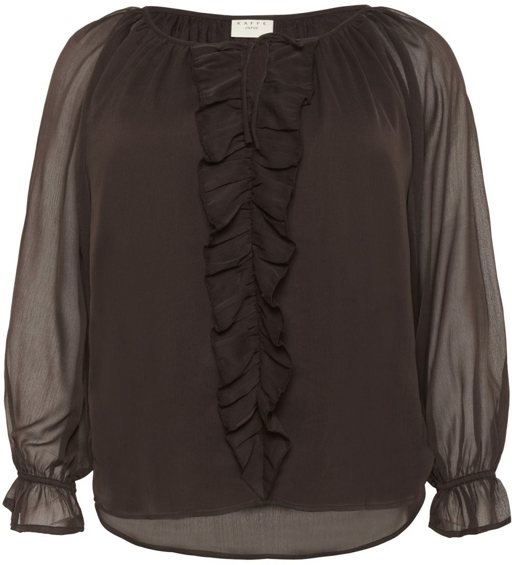 KAFFE CURVE Blúzka 'Milanna'  čokoládová