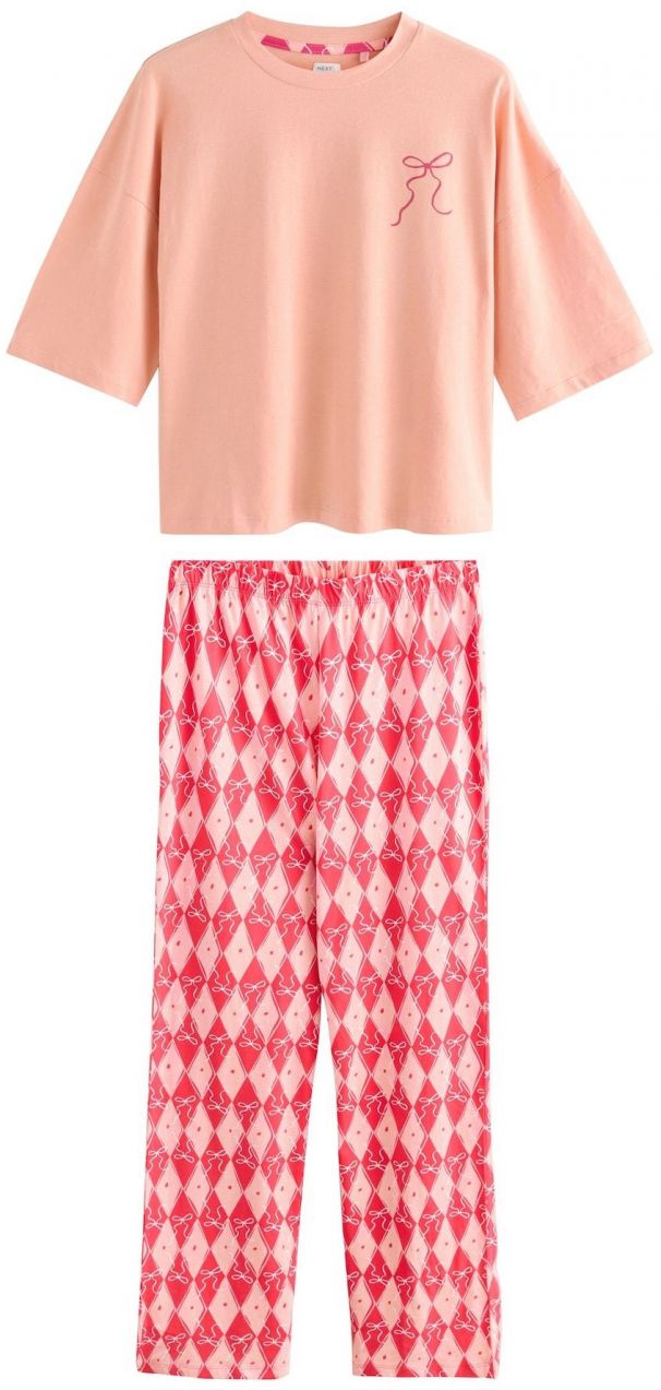 Next Pyžamo  broskyňová / ružová / svetloružová