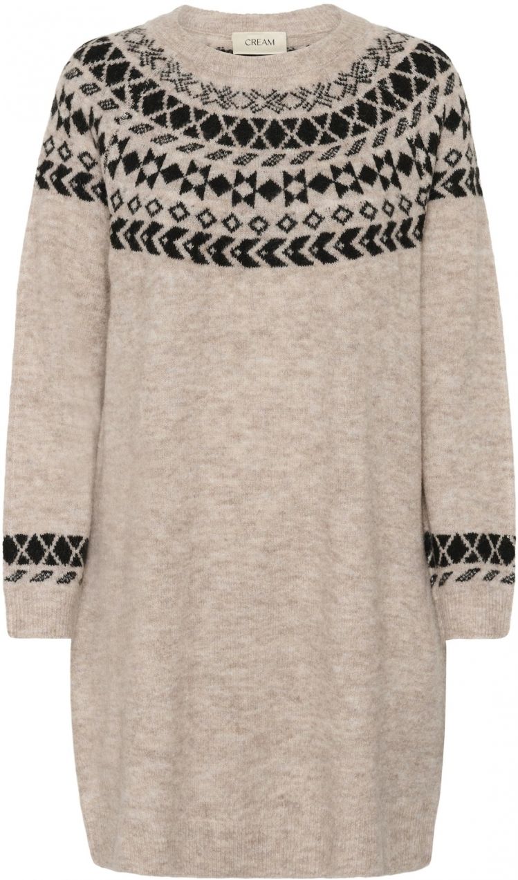 Cream Pletené šaty 'CRCherrie'  béžová melírovaná / čierna