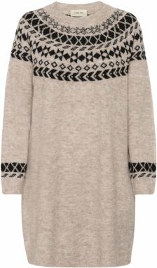 Cream Pletené šaty 'CRCherrie'  béžová melírovaná / čierna