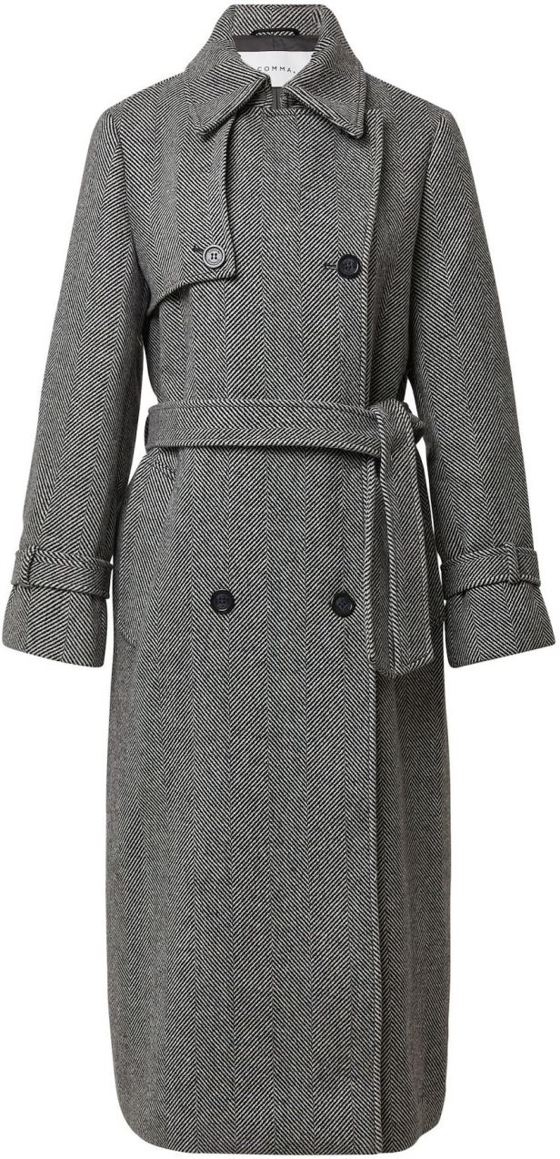 COMMA Prechodný kabát  čierna / biela
