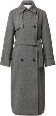 COMMA Prechodný kabát  čierna / biela