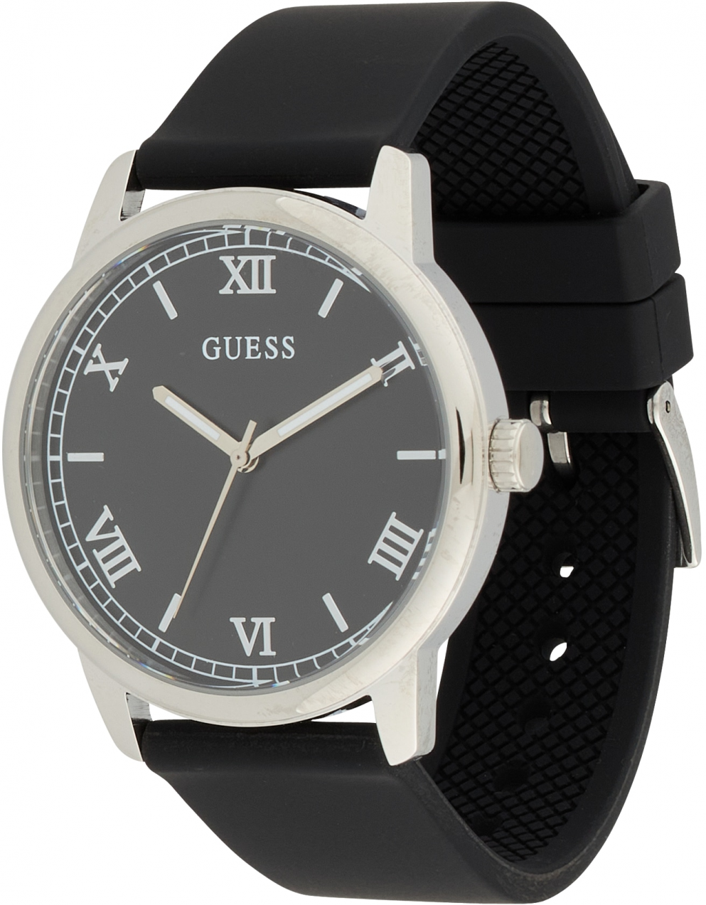 GUESS Analógové hodinky 'CHANDLER'  čierna / strieborná