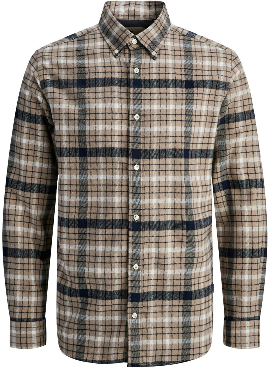 Jack & Jones Premium Košeľa 'JPRBLUBarkley'  námornícka modrá / tmavošedá / biela