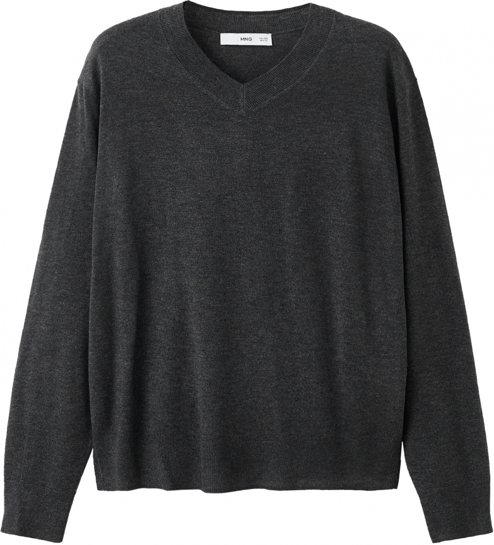 MANGO Sveter 'MILO'  antracitová