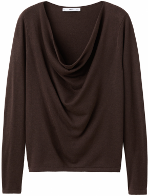 MANGO Sveter  hnedá