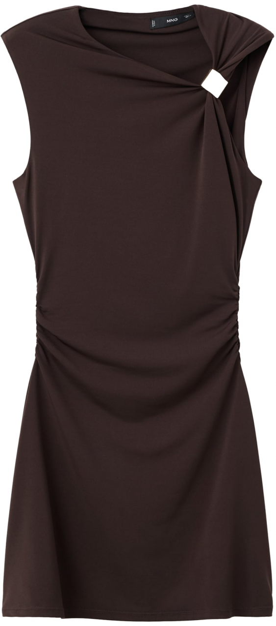 MANGO Šaty  tmavohnedá