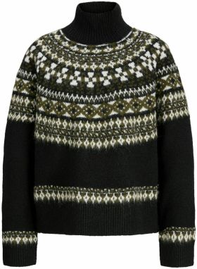 JJXX Sveter 'JXKRISTIN'  olivová / čierna / biela