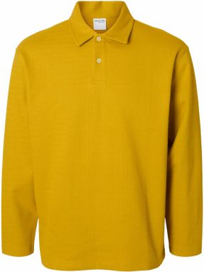 SELECTED Tričko 'SLHHENRY'  zlatá žltá