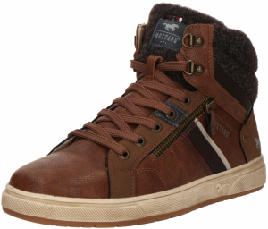 MUSTANG Šnurovacie čižmy  hnedá