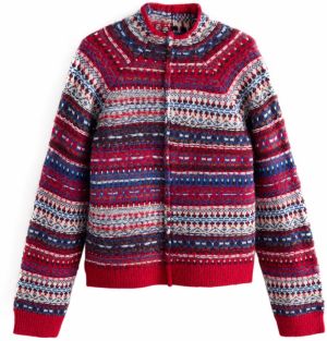 Next Sveter  modrá / baklažánová / červená / biela