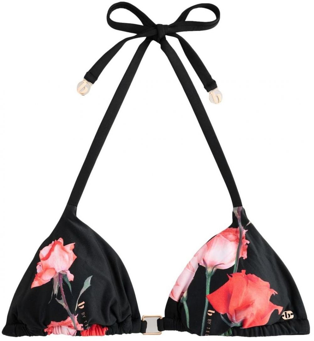 B by Ted Baker Bikinový top  zelená / svetločervená / čierna