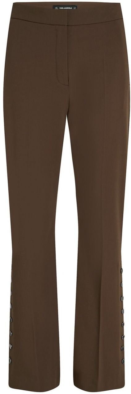 Karl Lagerfeld Nohavice s pukmi  hnedá