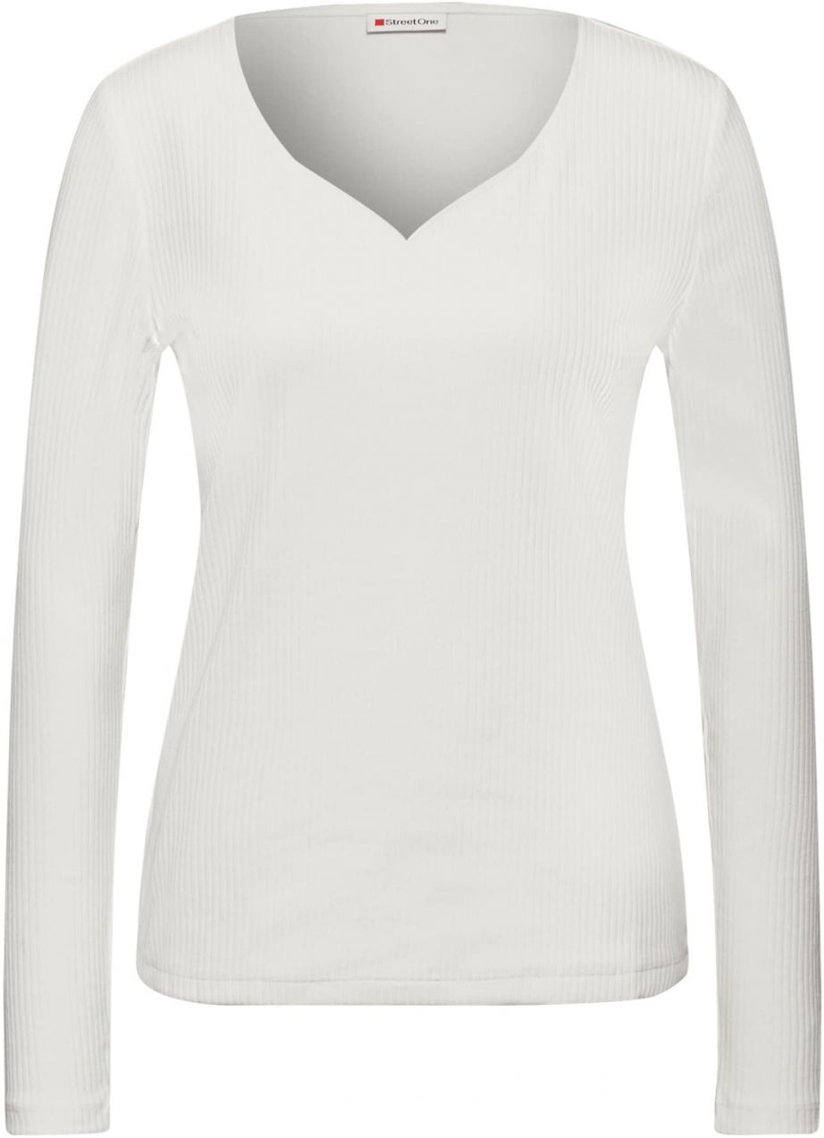 STREET ONE Tričko  šedobiela