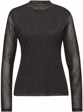 STREET ONE Tričko  tmavohnedá / čierna