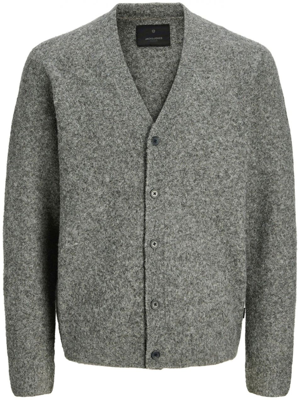 Jack & Jones Premium Kardigán 'JPRBLASIMON'  sivá melírovaná