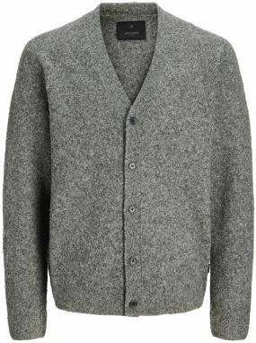 Jack & Jones Premium Kardigán 'JPRBLASIMON'  sivá melírovaná