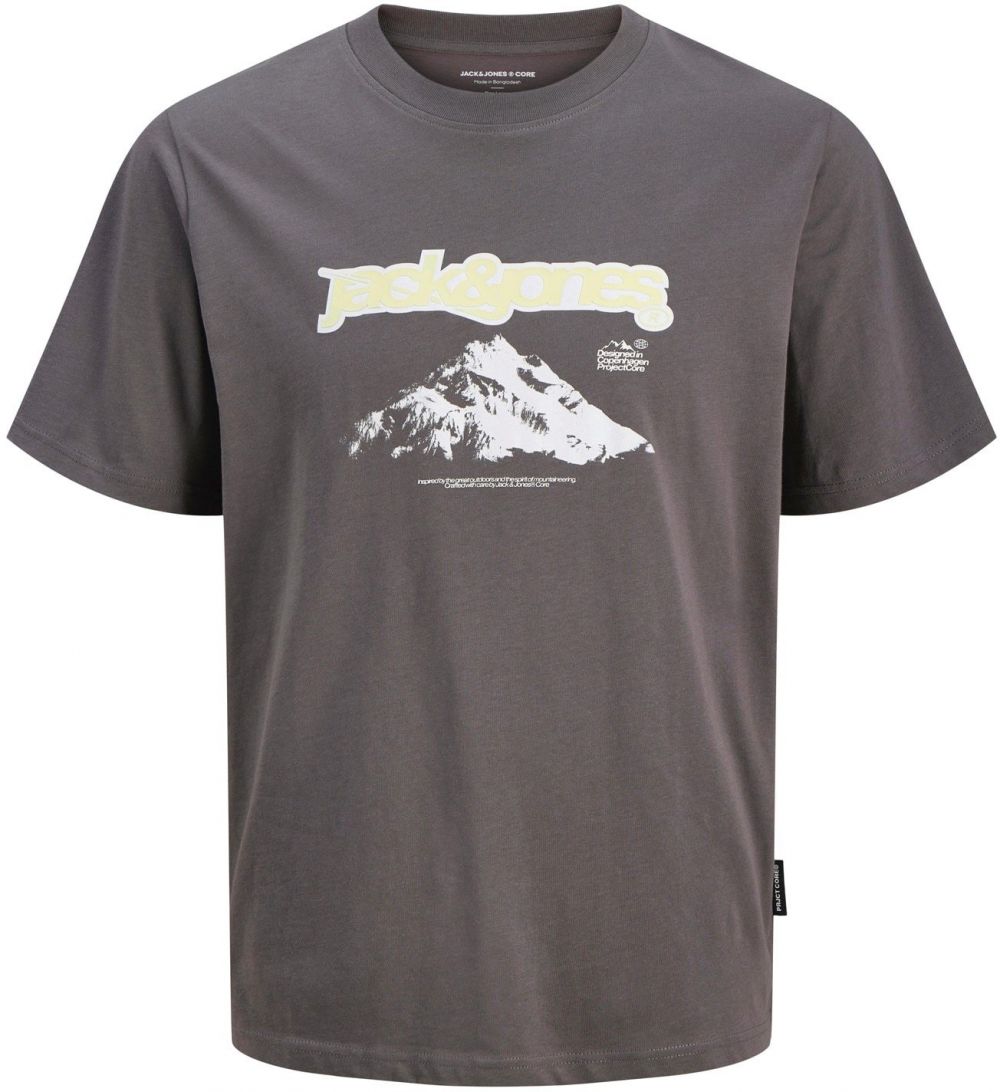JACK & JONES Tričko 'JCOFLARE'  svetložltá / tmavosivá / biela