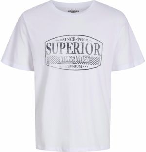 Jack & Jones Premium Tričko 'JPRBLUNOAH'  čierna / biela