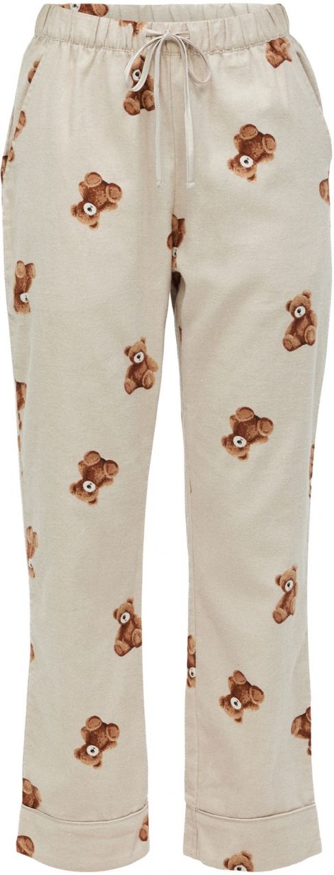 Hunkemöller Pyžamové nohavice  hnedá / tmavošedá / biela