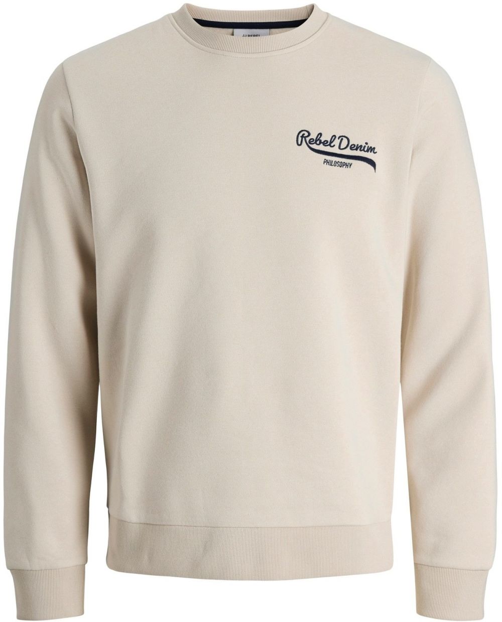 JJ Rebel Mikina 'JREBKIM'  béžová / tmavomodrá