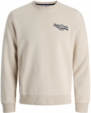 JJ Rebel Mikina 'JREBKIM'  béžová / tmavomodrá