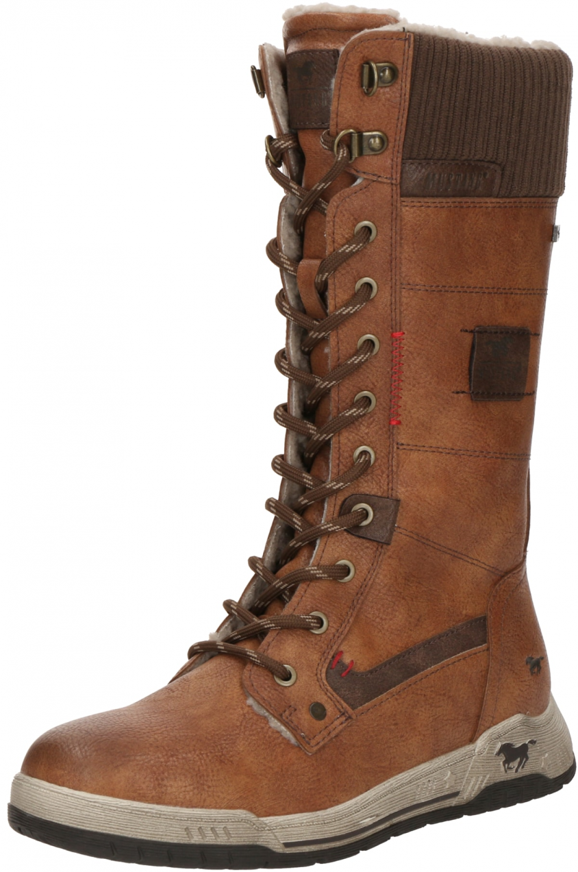 MUSTANG Šnurovacie čižmy  hnedá / koňaková