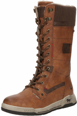 MUSTANG Šnurovacie čižmy  hnedá / koňaková