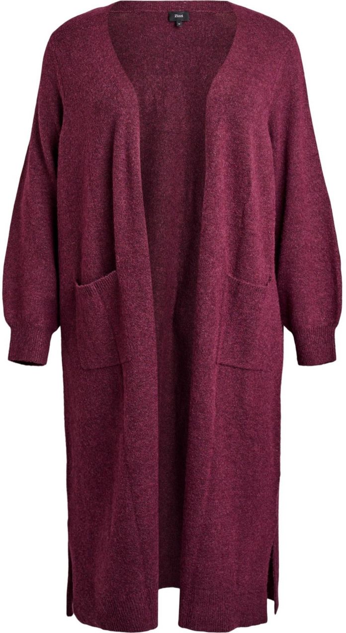 Zizzi Oversize kardigán 'Cavista'  červeno-fialová