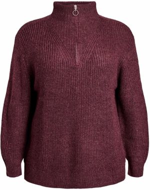 Zizzi Sveter 'Fllola'  vínovo červená