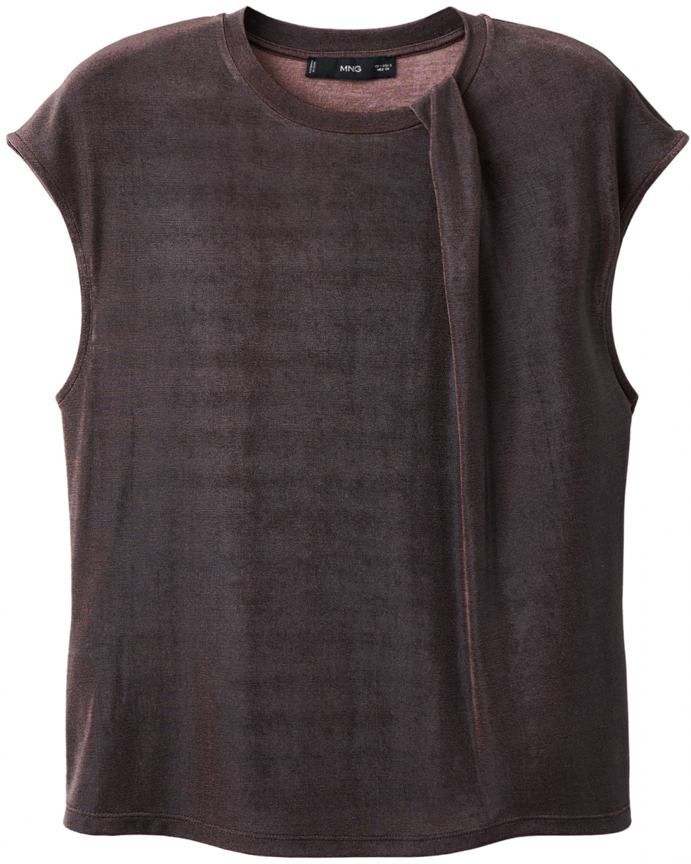 MANGO Tričko 'XSANDI'  tmavohnedá