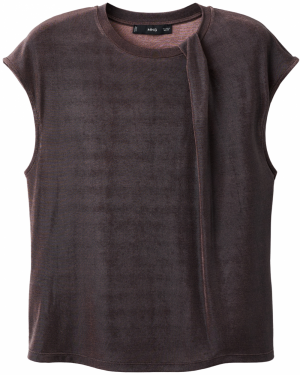 MANGO Tričko 'XSANDI'  tmavohnedá