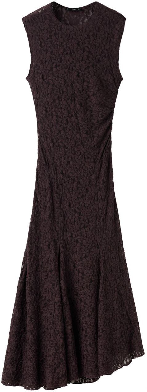 MANGO Šaty 'XKELLY'  tmavohnedá