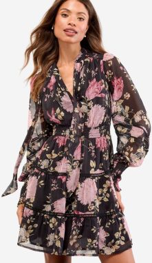 Lipsy Šaty  kaki / purpurová / staroružová / čierna