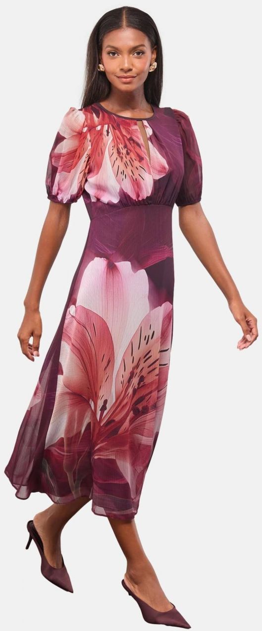 Lipsy Šaty  púdrová / vínovo červená / čierna