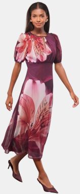 Lipsy Šaty  púdrová / vínovo červená / čierna