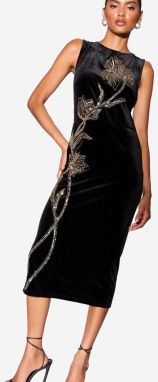 Lipsy Šaty  čierna / strieborná